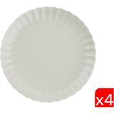 Kütahya Porselen Bone Luz Krem Servis Tabağı 27CM 4 Lü - 27 cm