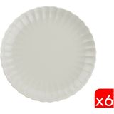 Kütahya Porselen Bone Luz Krem Servis Tabağı 27CM 6 Lı - 27 cm