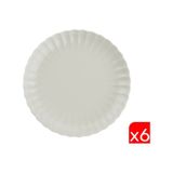 Kütahya Porselen Bone Luz Krem Servis Tabağı 27cm 6 Lı Çok Renkli