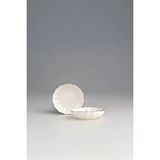 Kütahya Porselen Bone Luz Platin File 2 Parça 8cm Kase Bnlzf08kss2220 Beyaz
