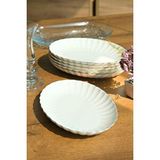 Kütahya Porselen Bone Luz Platin File Kayık Tabak 27x19cm Bnlzf28ky220 6 Lı Krem