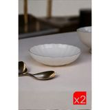Kütahya Porselen Bone Luz Platin Fileli Bowl Kase 25X6CM 2000ML 2 Li BNLZF25KS00 - 2 lt