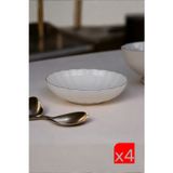 Kütahya Porselen Bone Luz Platin Fileli Bowl Kase 25X6cm 2000Ml 4 Lü Bnlzf25ks00