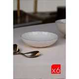 Kütahya Porselen Bone Luz Platin Fileli Bowl Kase 25x6CM - 2000ml - 6 Parça - Bnlzf25ks00