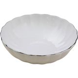 Kütahya Porselen Bone Luz Platin Fileli Çorba Kasesi 15CM Tekli - 15 cm