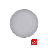 Kütahya Porselen Bone Luz Platin Fileli Çukur Tabak 20Cm 2 Li