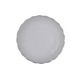 Kütahya Porselen Bone Luz Platin Fileli Çukur Tabak 20cm Tekli Krem