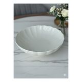 Kütahya Porselen Bone Luz Serisi Krem 25 Cm Salata Kasesi Tekli ( Amblemli )
