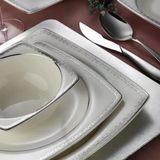 Kütahya Porselen Bone Mare 62 Parça 1064920 Desen Yemek Takımı