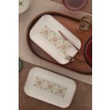 Kütahya Porselen Bone Minas Goblen 2 Parça 32x20 cm Kayık Tabak