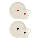 Kütahya Porselen Bone Pure Love 4 Parça 2 Kişilik Kahve Takımı
