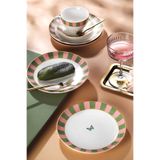 Kütahya Porselen Bone Viva 4 Parça 21 Cm Pasta Tabağı