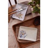 Kütahya Porselen Botanical Etch 18x13 4 Parça Düz Tabak