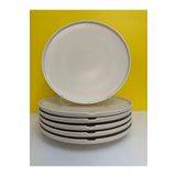 Kütahya Porselen Chef Taste Model Krem 25 Cm Servis Tabağı 6 Lı