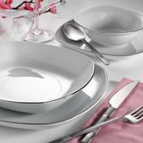 Kütahya Porselen Efes 6 Parça Platin 21 cm Çukur Tabak