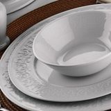 Kütahya Porselen Flora 24 Parça 6 Kişilik Yemek Takımı