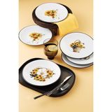 Kütahya Porselen Günebakan 6 Parça 21 cm Servis Tabağı - Renkli