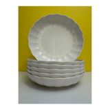 Kütahya Porselen Krem Porselen 22 Cm Yemek Tabağı 6 Lı