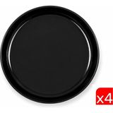 Kütahya Porselen Moderna Çukur Tabak Siyah 19CM MOD20CK740104 4 Lü - 19 cm