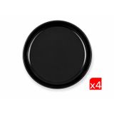 Kütahya Porselen Moderna Çukur Tabak Siyah 19Cm Mod20ck740104 4 Lü