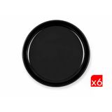 Kütahya Porselen Moderna Çukur Tabak Siyah 19Cm Mod20ck740104 6 Lı