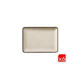 Kütahya Porselen Moderna Dikdörtgen Sunum Tabağı Tarçın 23X17cm 6 Lı