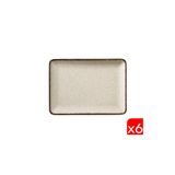 Kütahya Porselen Moderna Dikdörtgen Tabak Tarçın 6 Parça 18X13cm Tan18x13dus2730p02