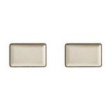 Kütahya Porselen Moderna Düz Tabak Tarçın 2 Parça 18x13cm Tan18x13dus2730p02 Çok Renkli