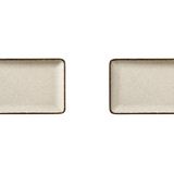 Kütahya Porselen Moderna Düz Tabak Tarçın 2 Parça 18x13cm Tan18x13dus2730p02