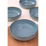 Kütahya Porselen Moderna Kase Mavi 4 Parça 15CM MOD15KSS4730P01 - 15 x 15 cm