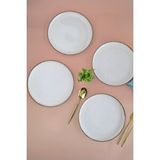 Kütahya Porselen Moderna Pasta Tabağı Tarçın 21cm 4 Lü Çok Renkli