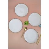 Kütahya Porselen Moderna Pasta Tabağı Tarçın 21Cm 4 Lü