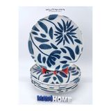Kütahya Porselen Moderna Serisi Lacivert Desenli 27 Cm Porselen Servis Tabağı 6 Lı