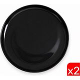 Kütahya Porselen Moderna Servis Tabağı Siyah 24CM MOD24DU740104 2 Li - 24 cm