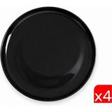 Kütahya Porselen Moderna Servis Tabağı Siyah 24CM MOD24DU740104 4 Lü - 24 cm