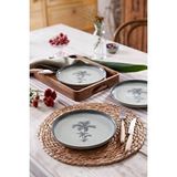 Kütahya Porselen Palmiye Pasta Tabağı 4 Parça 21cm Npmod21dus4880795 Çok Renkli