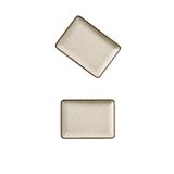 Kütahya Porselen Pearl Tarçın 18x13 cm 2'li Dikdörtgen Tabak