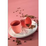 Kütahya Porselen Pembe Favo 2'li Mug Seti