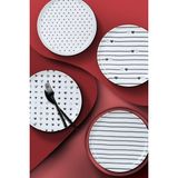 Kütahya Porselen Pretty 4 Parça 19 Cm Kalp Desenli Tabak Seti Bulaşık Makinesine Uygun