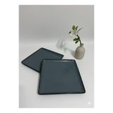 Kütahya Porselen Tan 2 Parça 25X25 Cm Düz Tabak Mavi