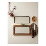 Kütahya Porselen Tan 2 Parça 35 x 15 Cm Tavuk Dünyası Sunum Tabağı (Amblemli) tarçın 18 x 35