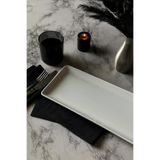 Kütahya Porselen Tan 35x15 Cm Dikdörtgen Tavuk Dünyası Sunum Tabağı Tekli (Amblemli) beyaz 18 x 35