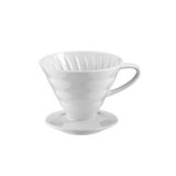 Kütahya V60 Dripper Kahve Demleme Ekipmanı Beyaz Seramik