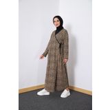 Kutay Collection Mevsimlik Yandan Bağlamalı Elbise Leopar Desen