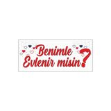 kutay dijital Evlilik Teklifi Pankartı, Benimle Evlenir Misin? 70x120