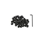 Kutayapı M6x6 mm Setskur Vida10'lu Kapı Kolu Vidası Alyan Hediyeli Mobilya Bağlantı Elemanları Siyah
