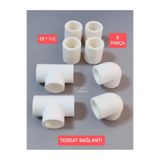 Kutayapı Pvc Boru 20*1/2 Pprc Kalorifer Doğalgaz Su Tesisatı Bağlantı Parçaları Seti ** 8 Parça