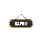 Kutaydan Açık Kapalı Yazılı Levha Ahşap Kabartma Mağaza Kapı Yönlendirme Tabelası (TÜRKÇE )