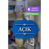 Kutaydan Ahşap Dekoratif Kesim Açık-Kapalı Yazısı - Saks