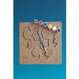 Kutaydan Çocuklar İçin Zeka ve Beceri Geliştiren Rakamlar Ahşap Boyama Puzzle Seti